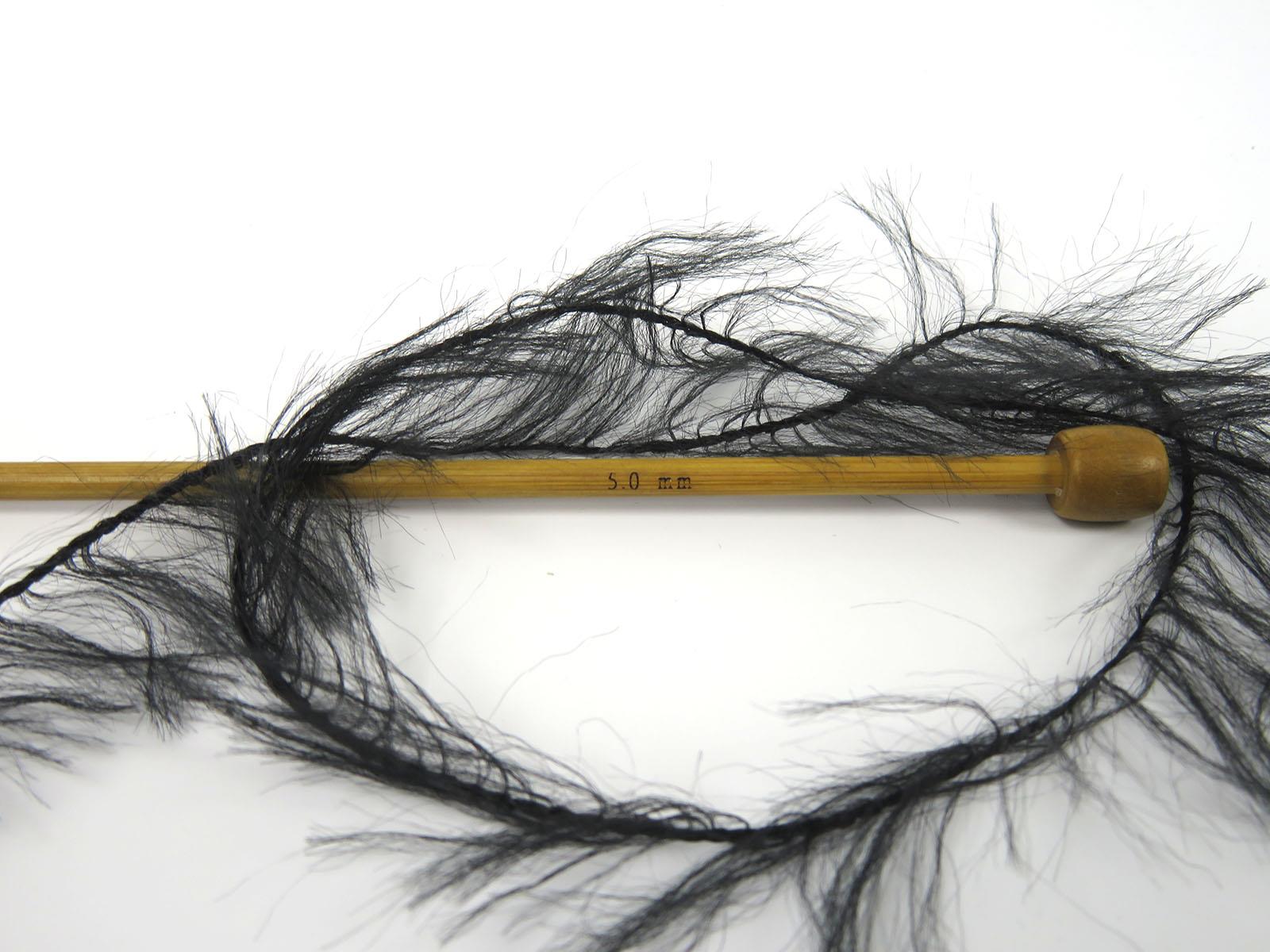 Faux Feather Black