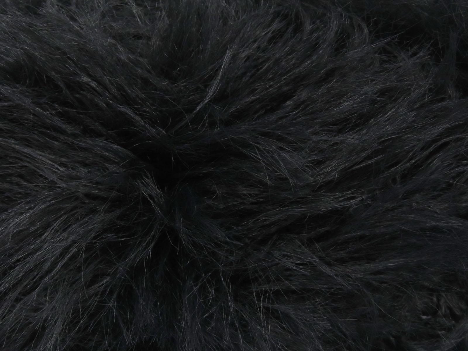 Faux Feather Black