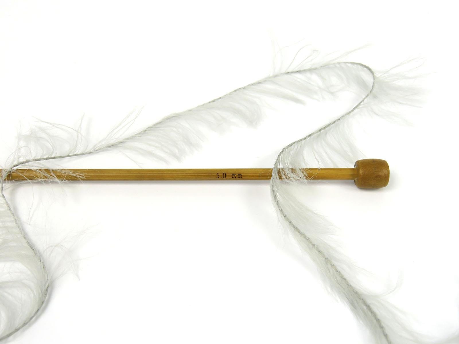 Faux Feather Light Grey