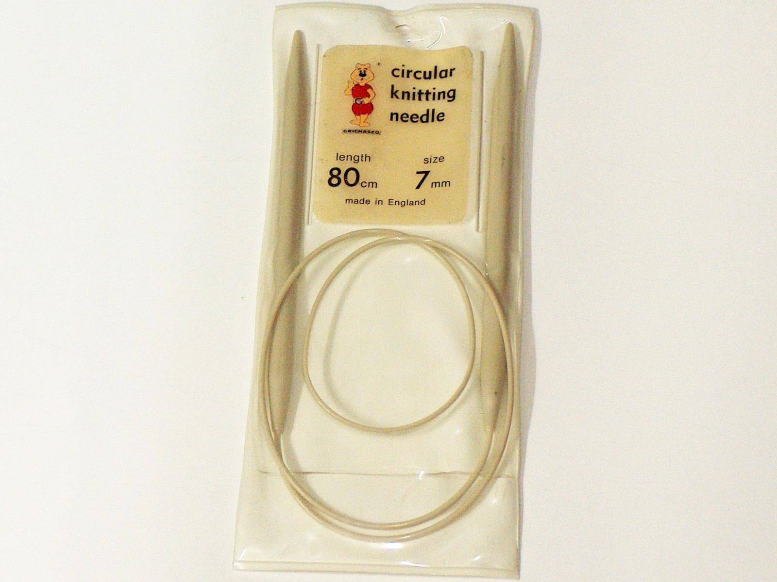 Grignasco Circular Knitting Needles . 80 cm - Size: 7 mm (US 10 1/2)
