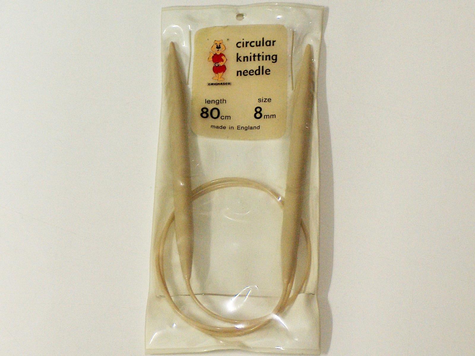 Grignasco Circular Knitting Needles . 80 cm - Size: 8 mm (US 11)