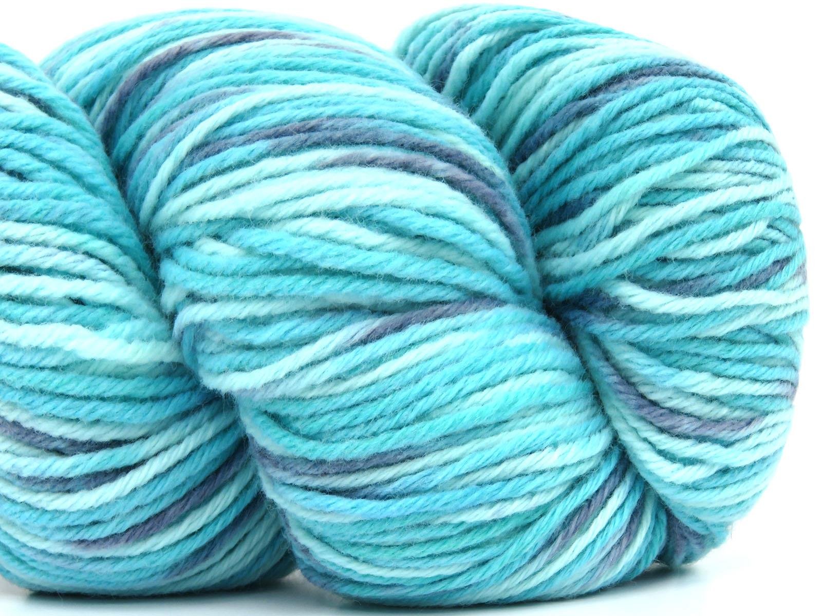 Hand Dyed Cashmere Grey Shades, Turquoise Shades