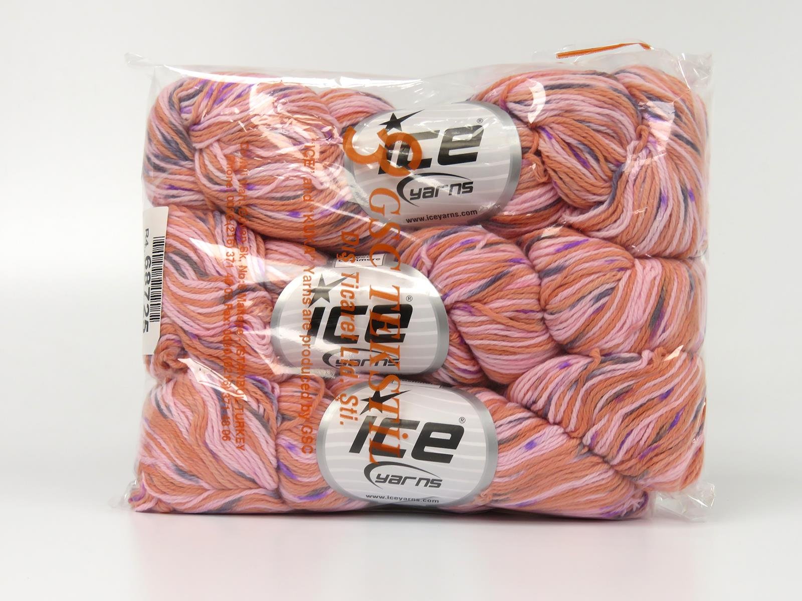 Hand Dyed Cashmere Lilac, Light Grey, Light Salmon, Light Pink
