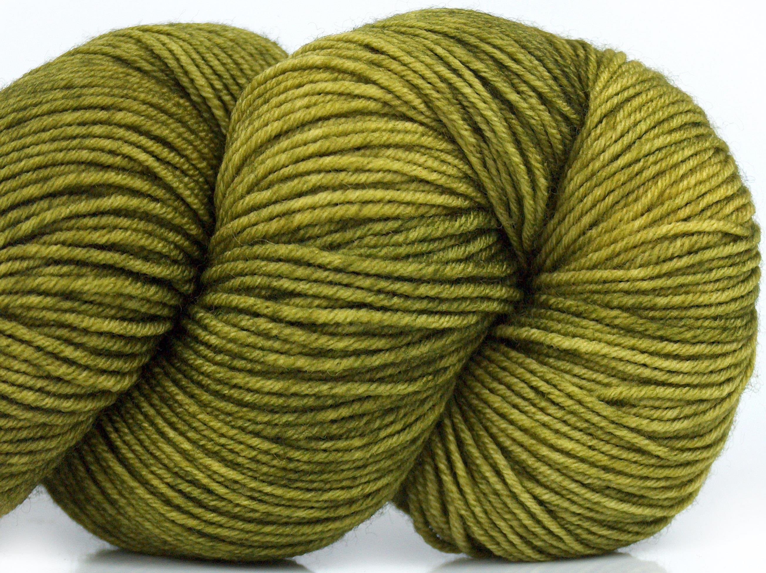Hand Dyed Merino Extrafine Green Guacamole