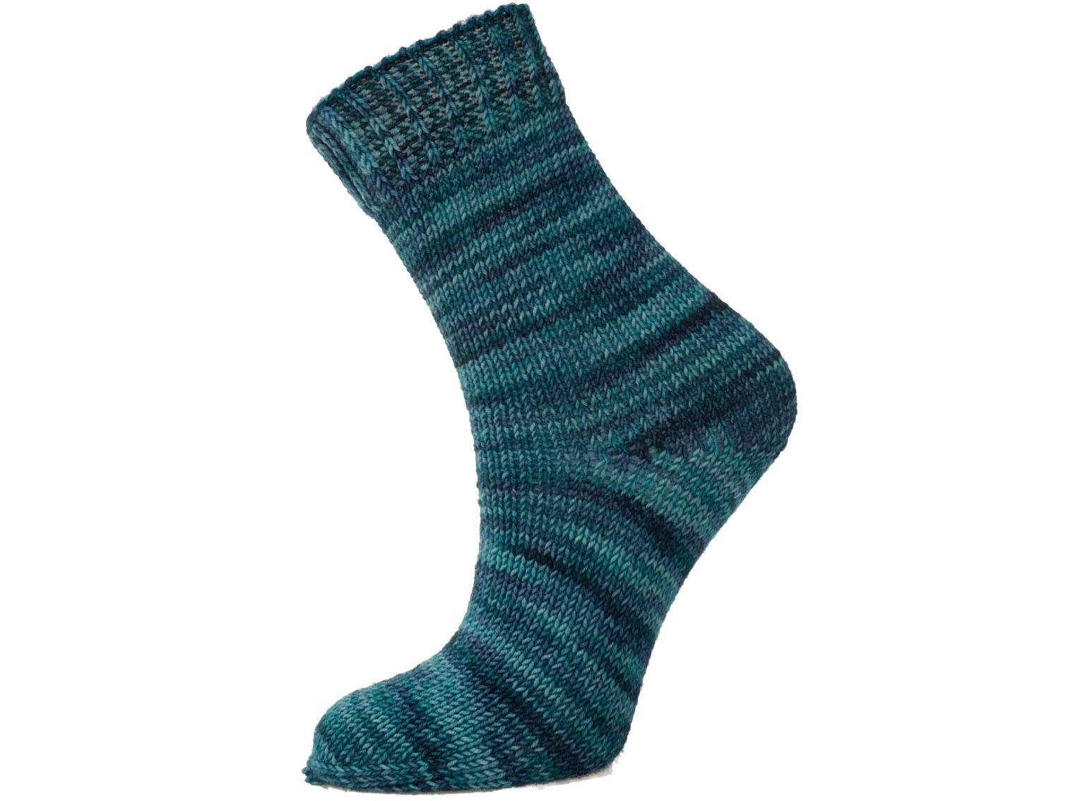 Hand Dyed Sock Merino Blue Shades