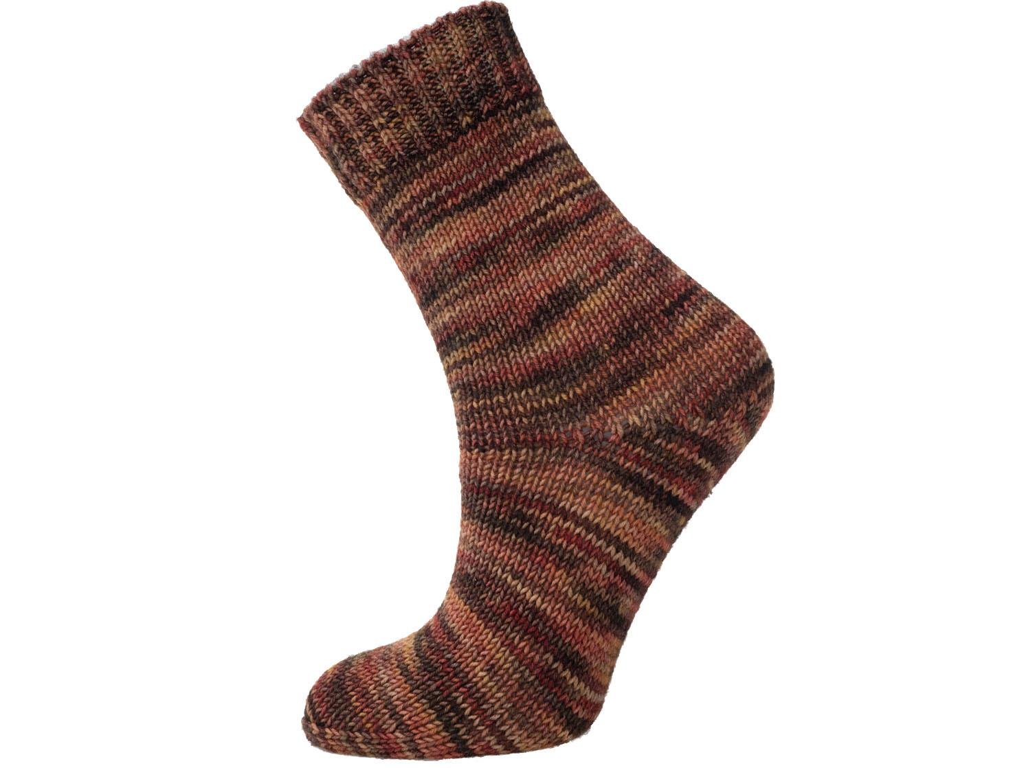 Hand Dyed Sock Merino Brown, Copper, Orange Shades