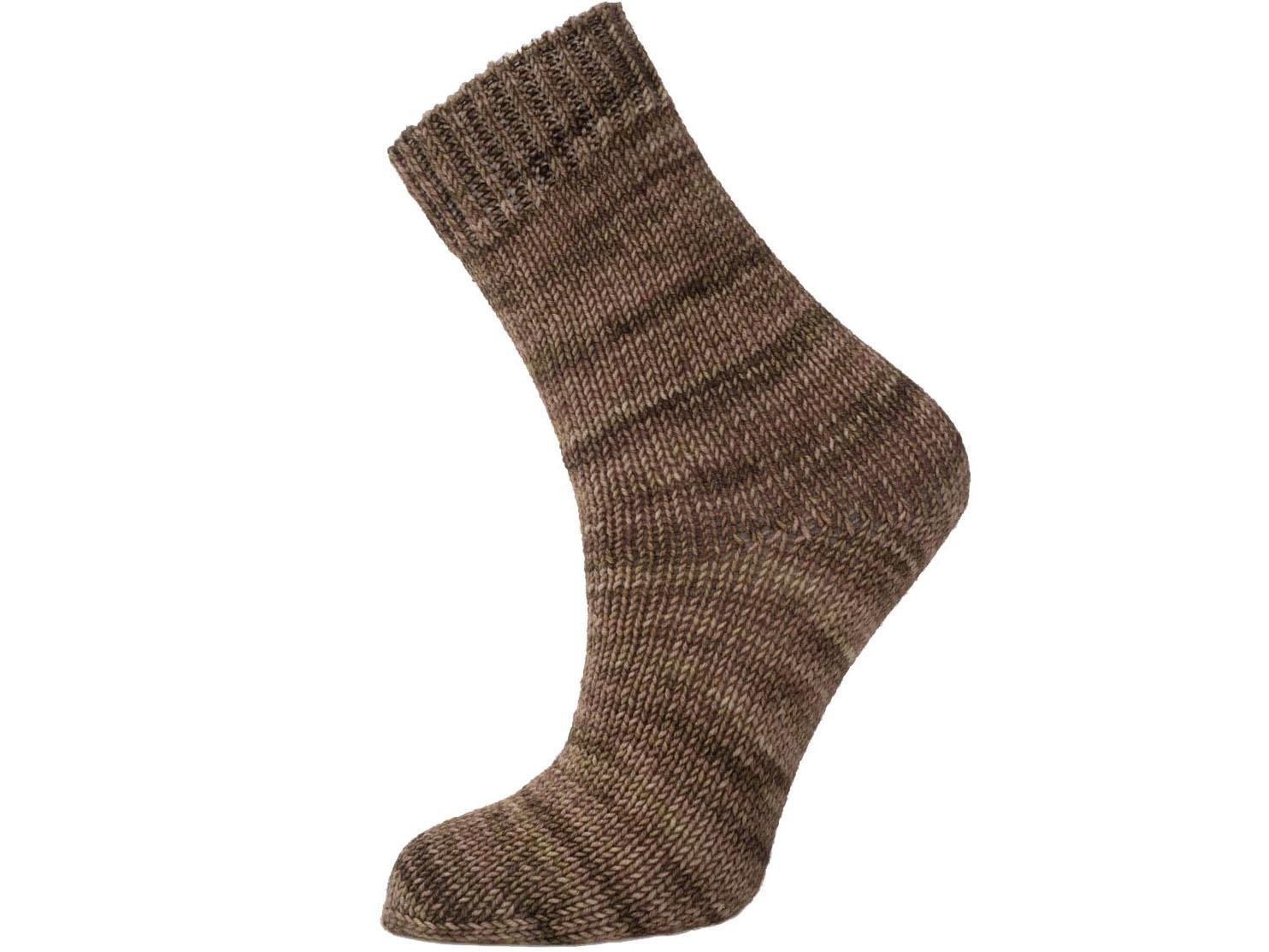 Hand Dyed Sock Merino Khaki, Beige Shades