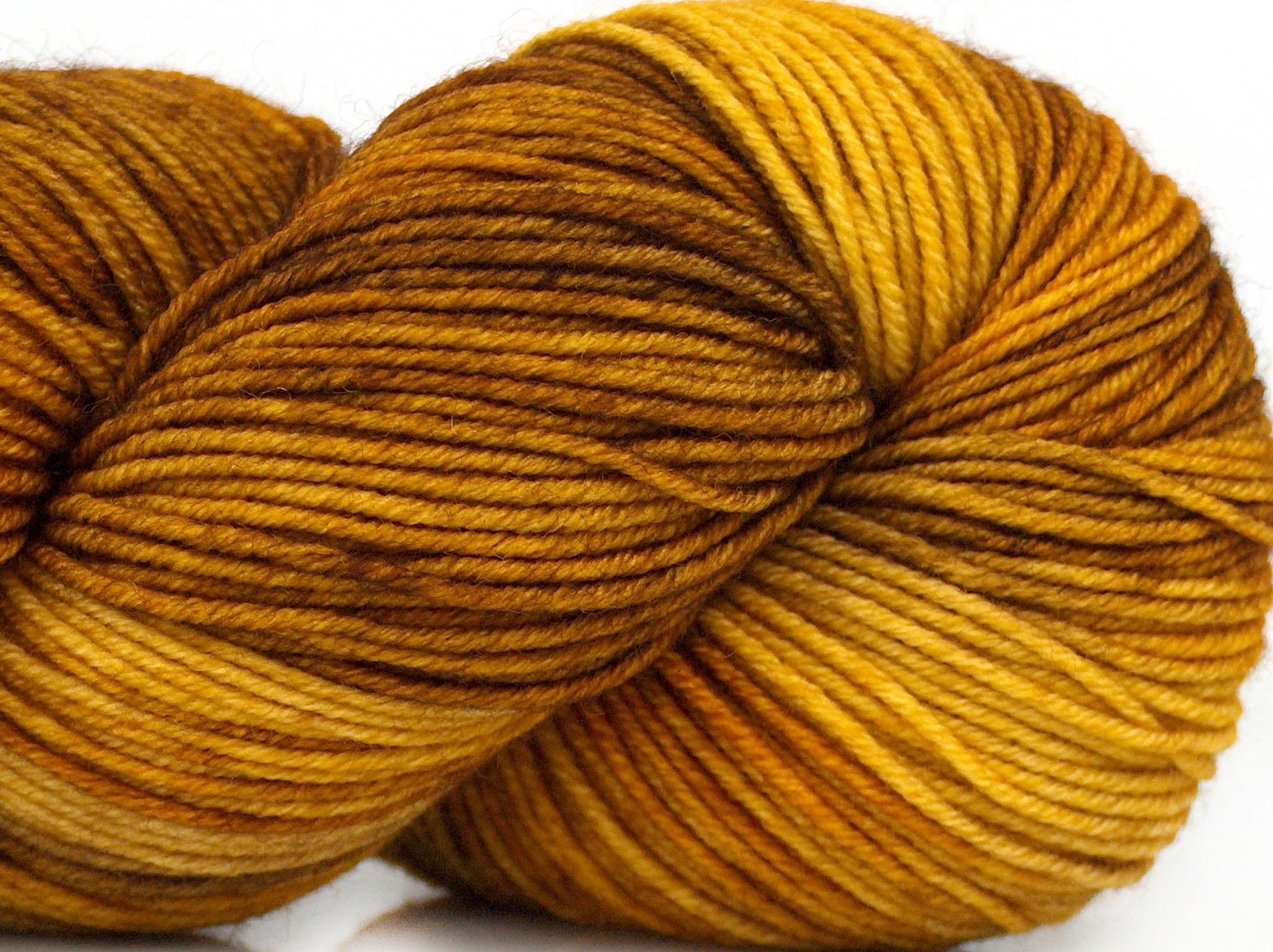 Hand Dyed Sock Merino Olive Green Shades