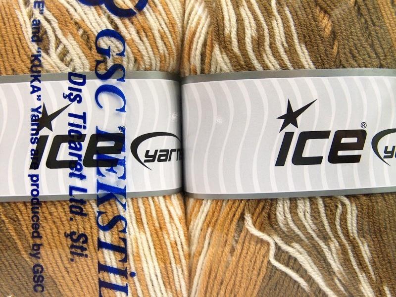 Jacquard Wool Cream, Camel, Light Brown