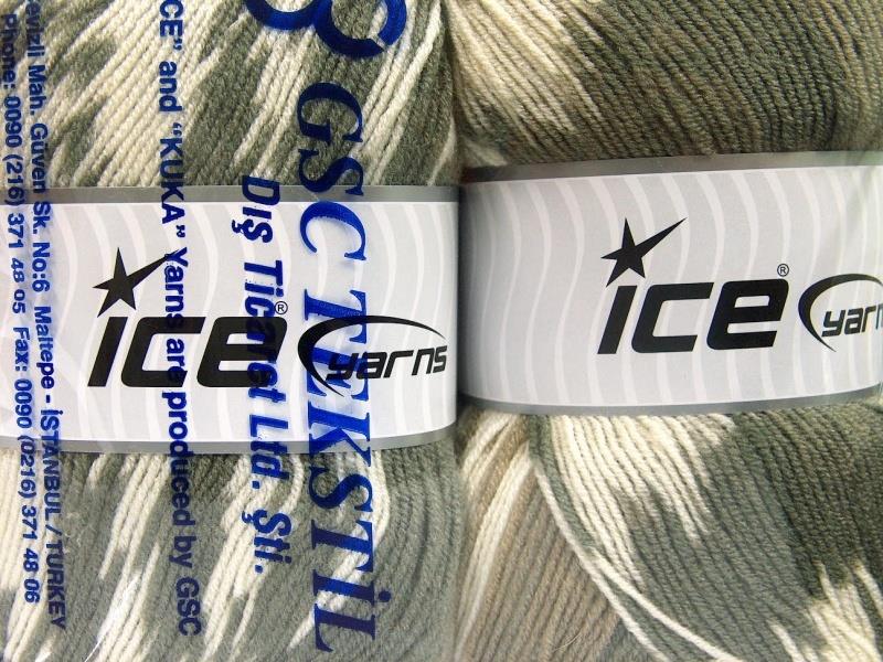 Jacquard Wool Cream, Khaki, Beige