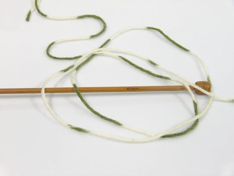 Jacquard Wool Green, Cream, Cafe Latte