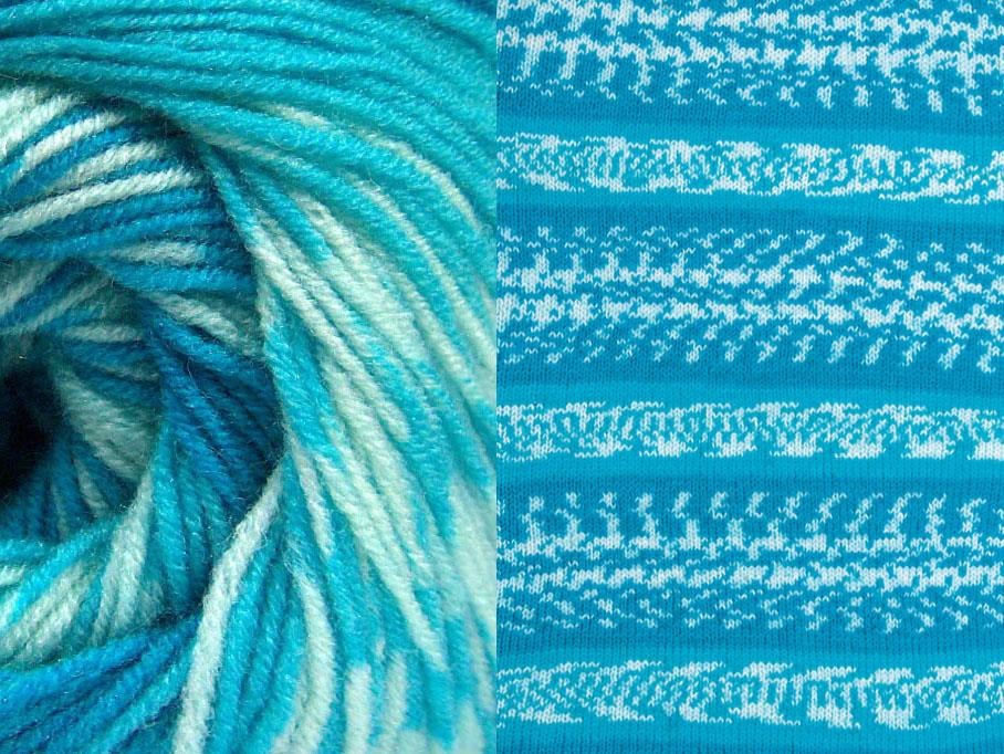 Jacquard Wool Turquoise Shades