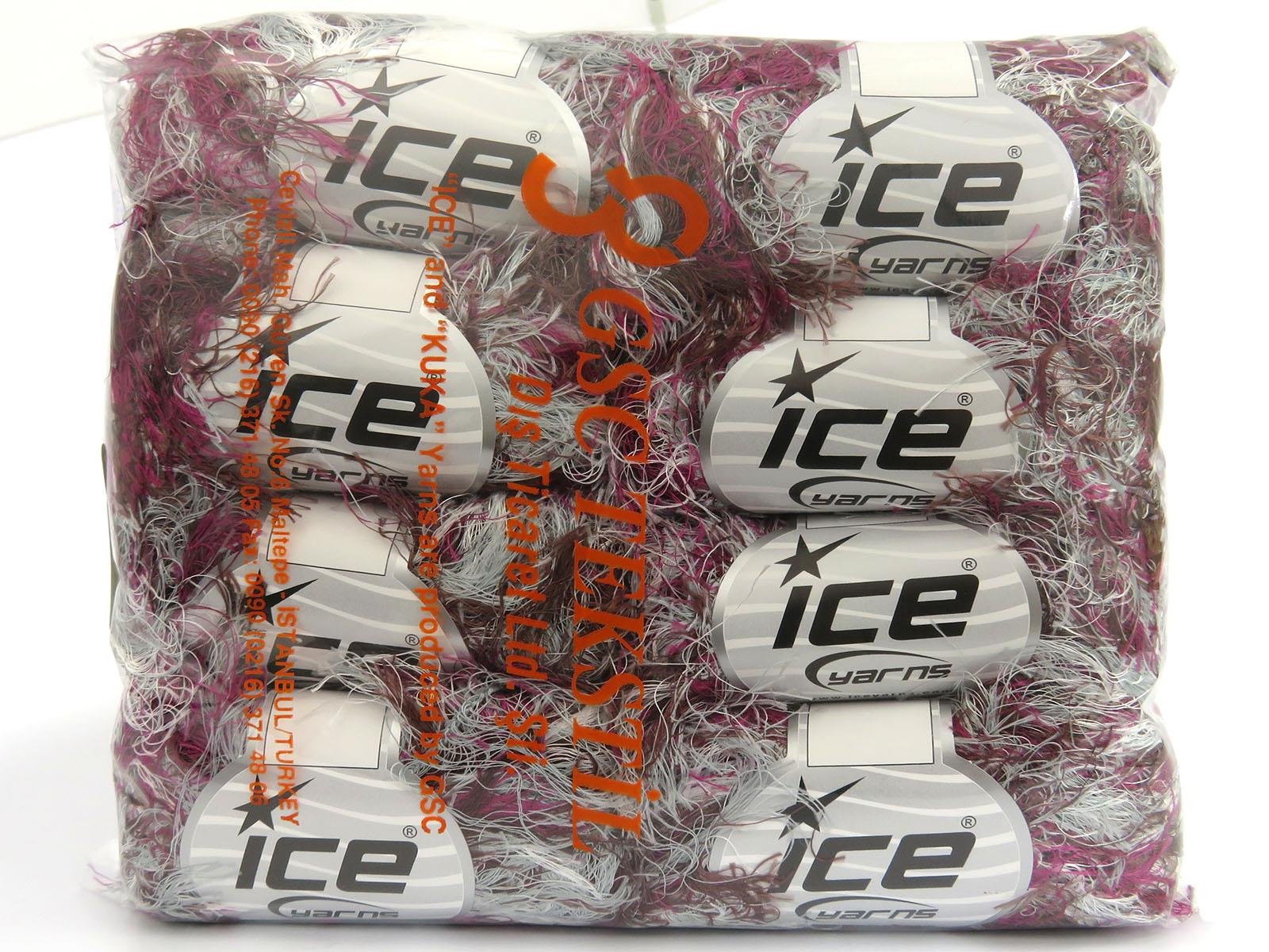 Long Eyelash Rainbow 50gr Brown, Burgundy, Light Grey