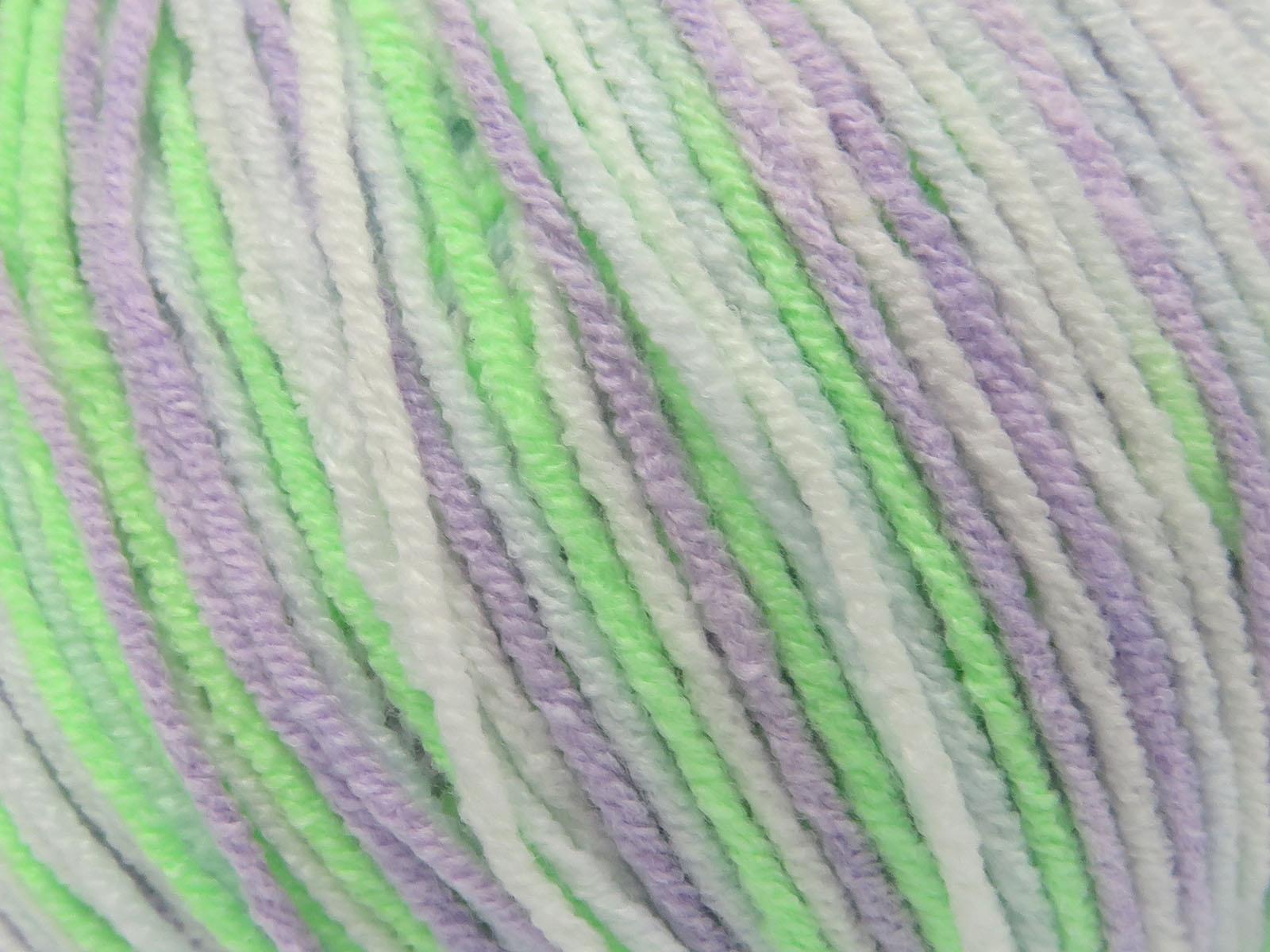 Lorena Pastel White, Lilac, Light Blue, Neon Green