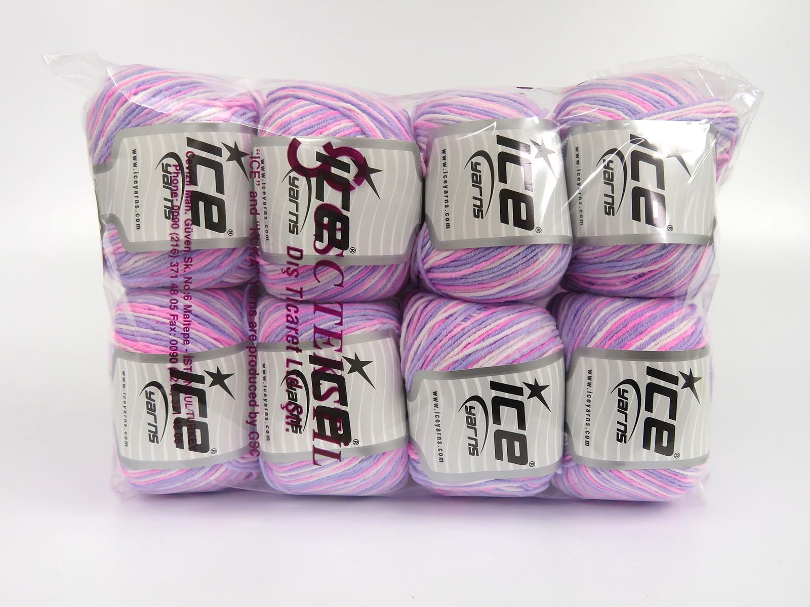 Lorena Pastel White, Lilac Shades, Pink Shades