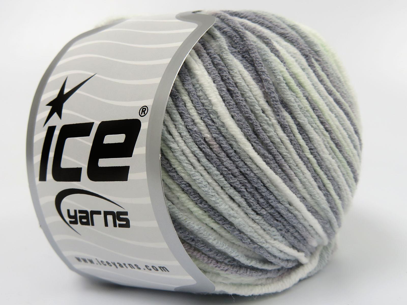 Lorena Pastel White, Mint Green, Grey Shades