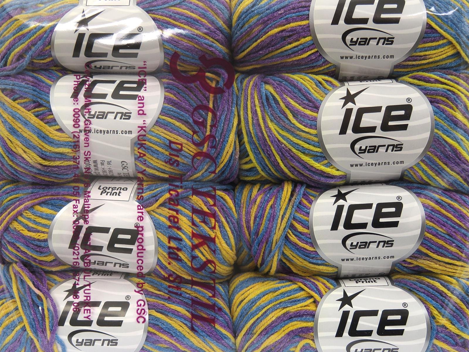 Lorena Print Blue, Purple, Gold