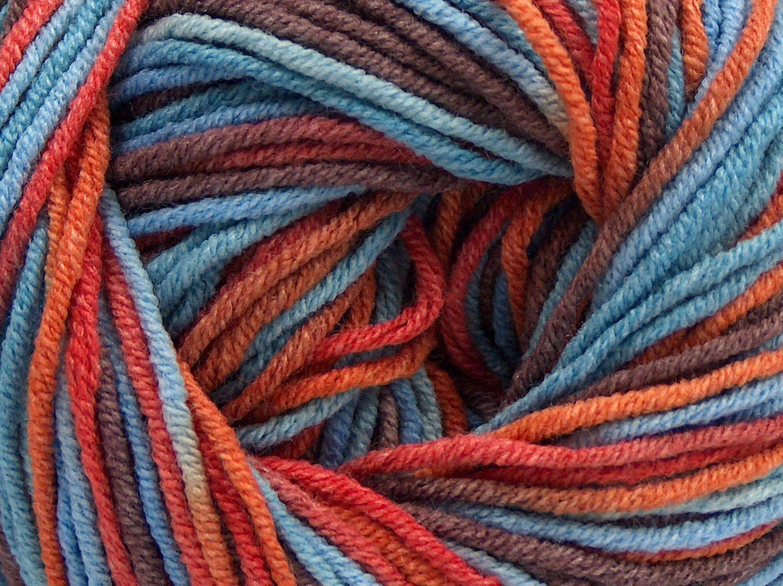 Lorena Print Brown, Blue, Orange