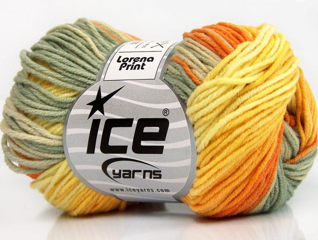 Lorena Print Orange, Yellow, Gold, Khaki