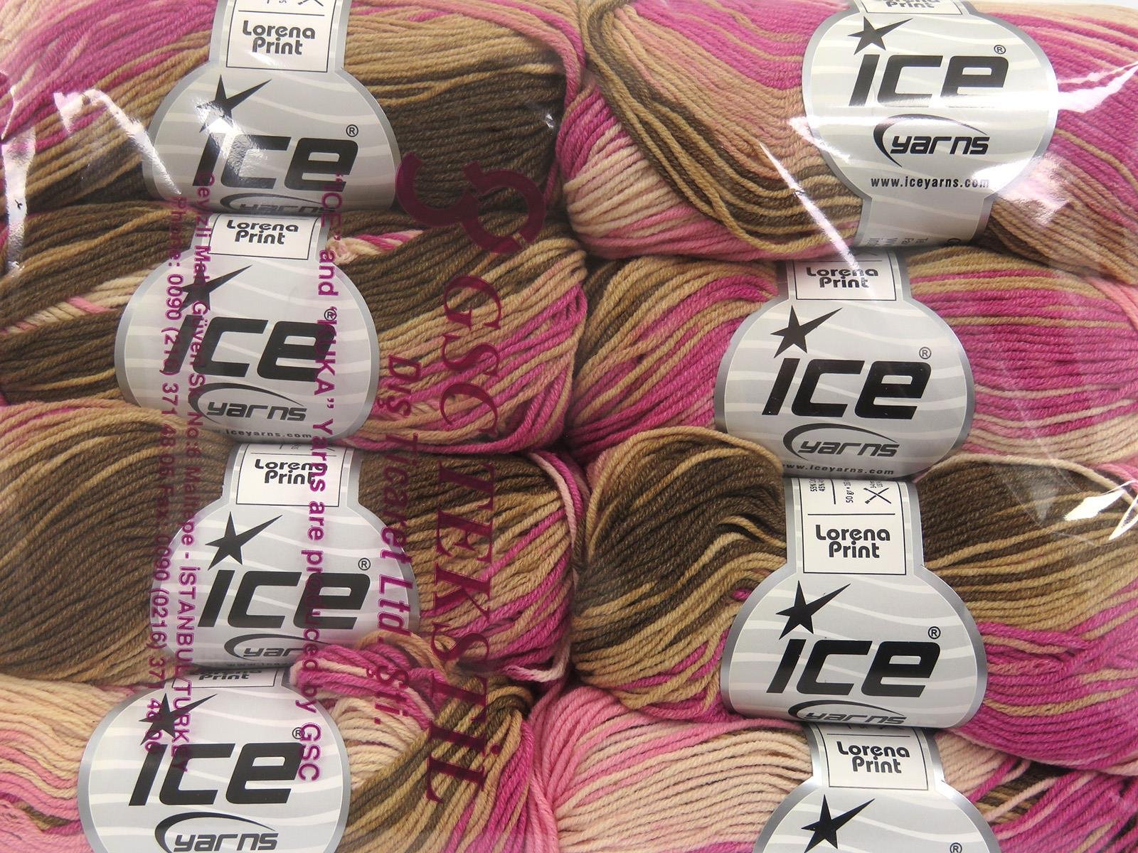 Lorena Print Pink, Brown Shades