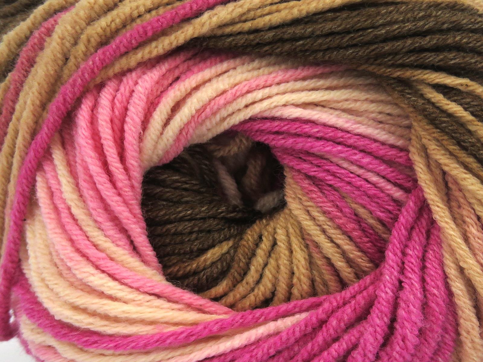 Lorena Print Pink, Brown Shades