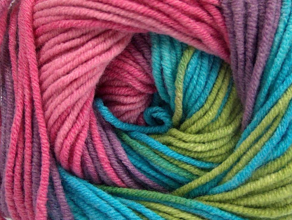 Lorena Print Pink, Lilac, Turquoise, Green Shades