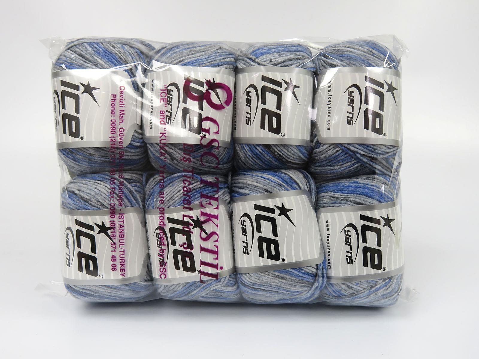 Lorena Splash Blue Shades, Grey Shades