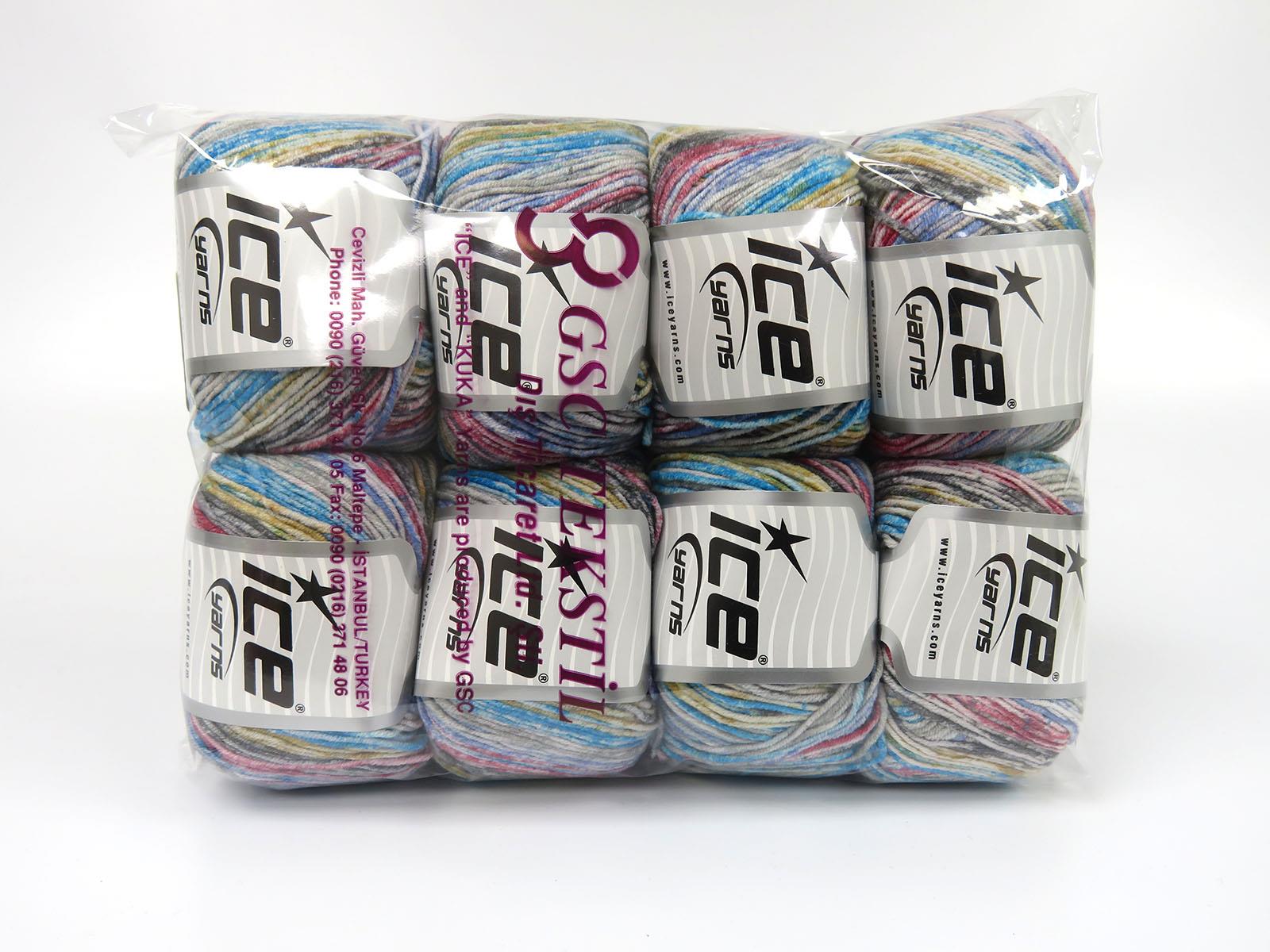 Lorena Splash Brown, Blue, Turquoise, Grey