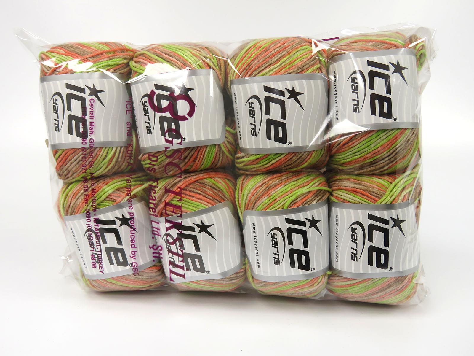 Lorena Splash Brown, Green, Salmon