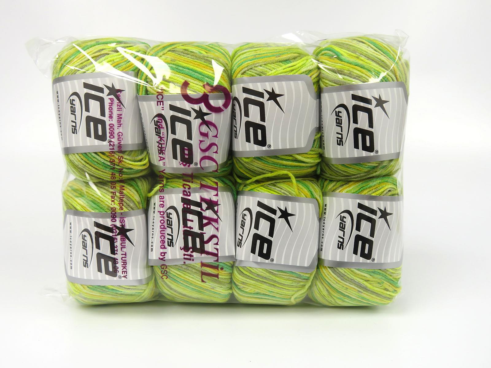 Lorena Splash Grey, Green Shades, Yellow Shades