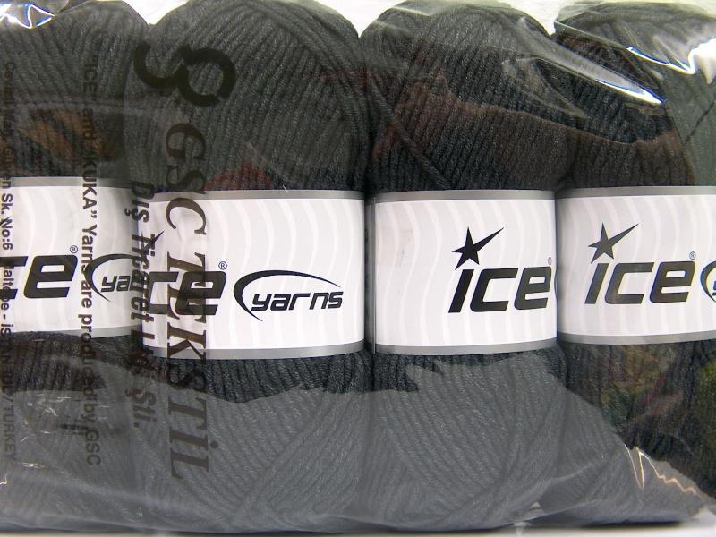 Lorena Worsted Anthracite Black