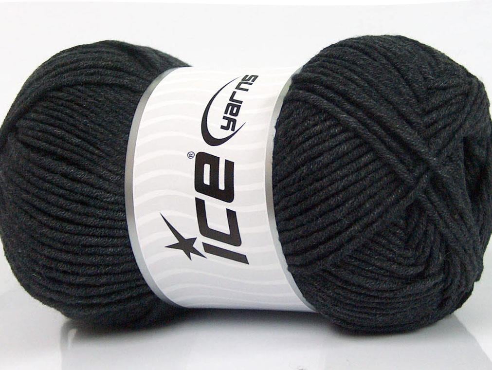 Lorena Worsted Anthracite Black