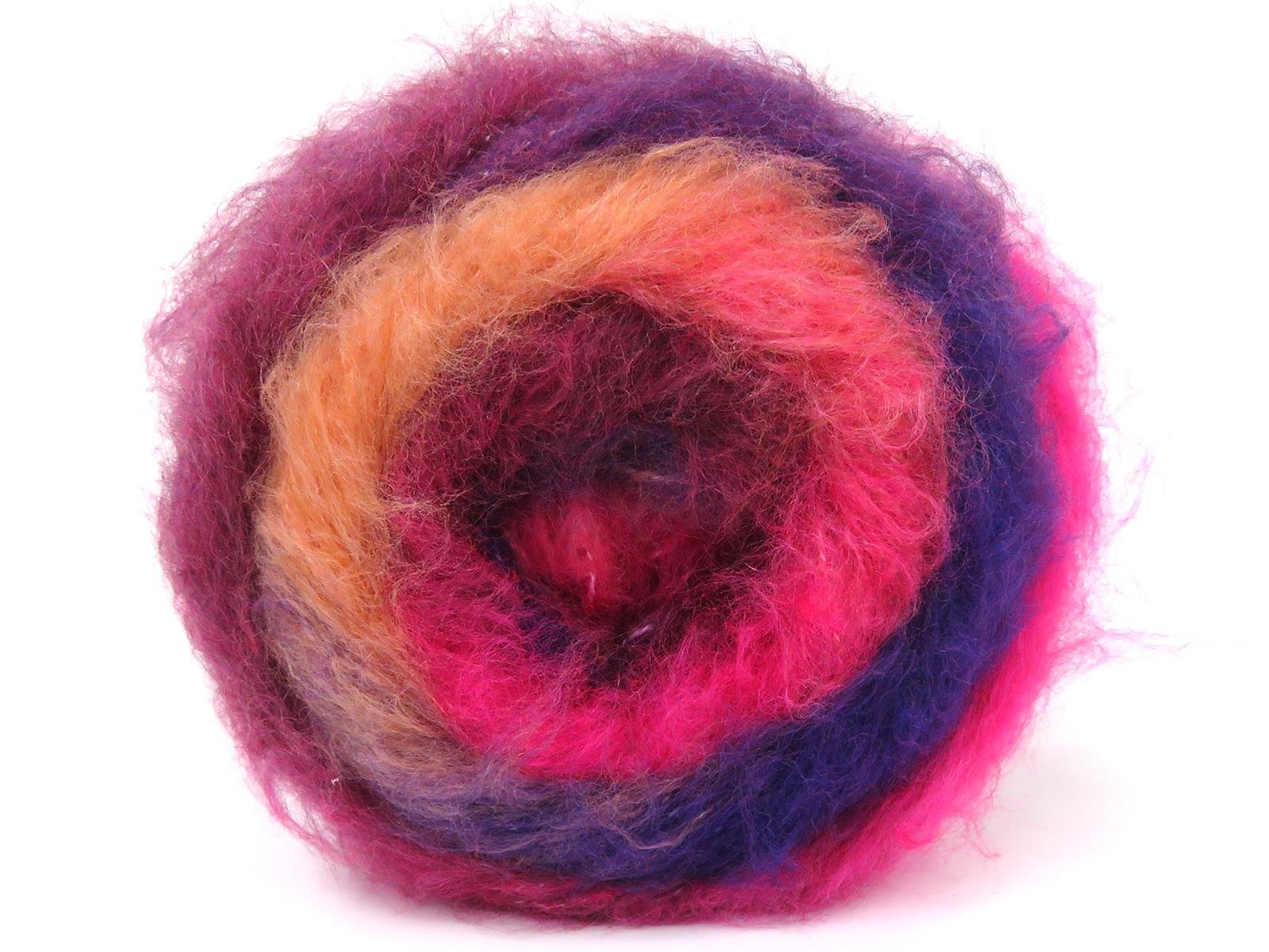 Lot of 2 x 150gr Skeins Ice Yarns BELLA MOHAIR (15% Mohair) Yarn Purple Burgundy Pink Light Salmon