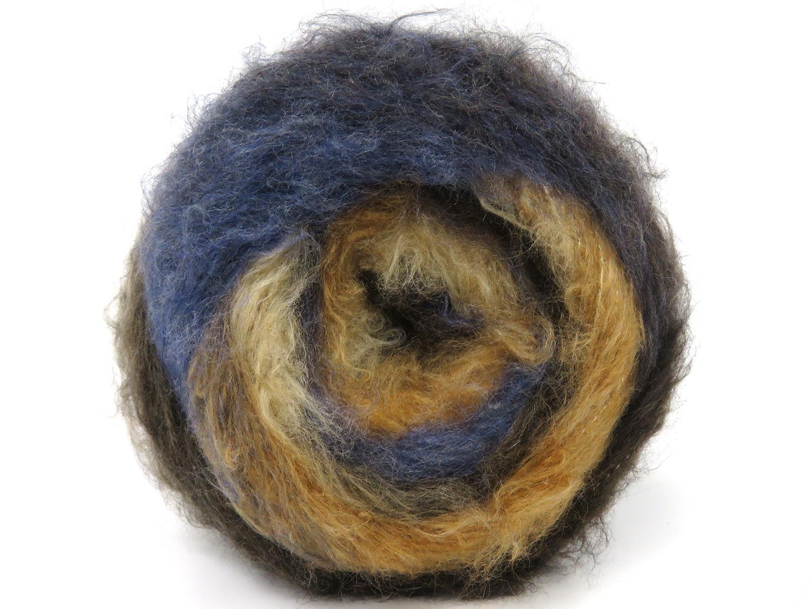 Lot of 2 x 150gr Skeins Ice Yarns BELLA MOHAIR (15% Mohair) Yarn Jeans Blue Brown Shades