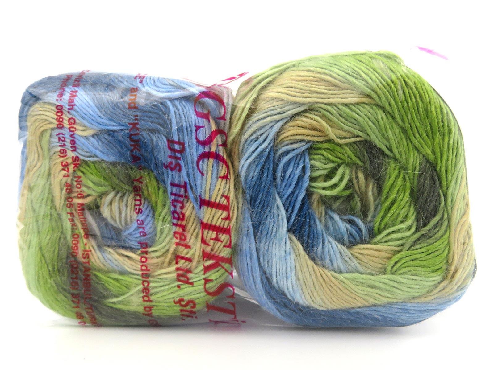 Lot of 2 x 150gr Skeins Ice Yarns CAKES ALPACA FINE (25% Alpaca) Yarn Multicolor