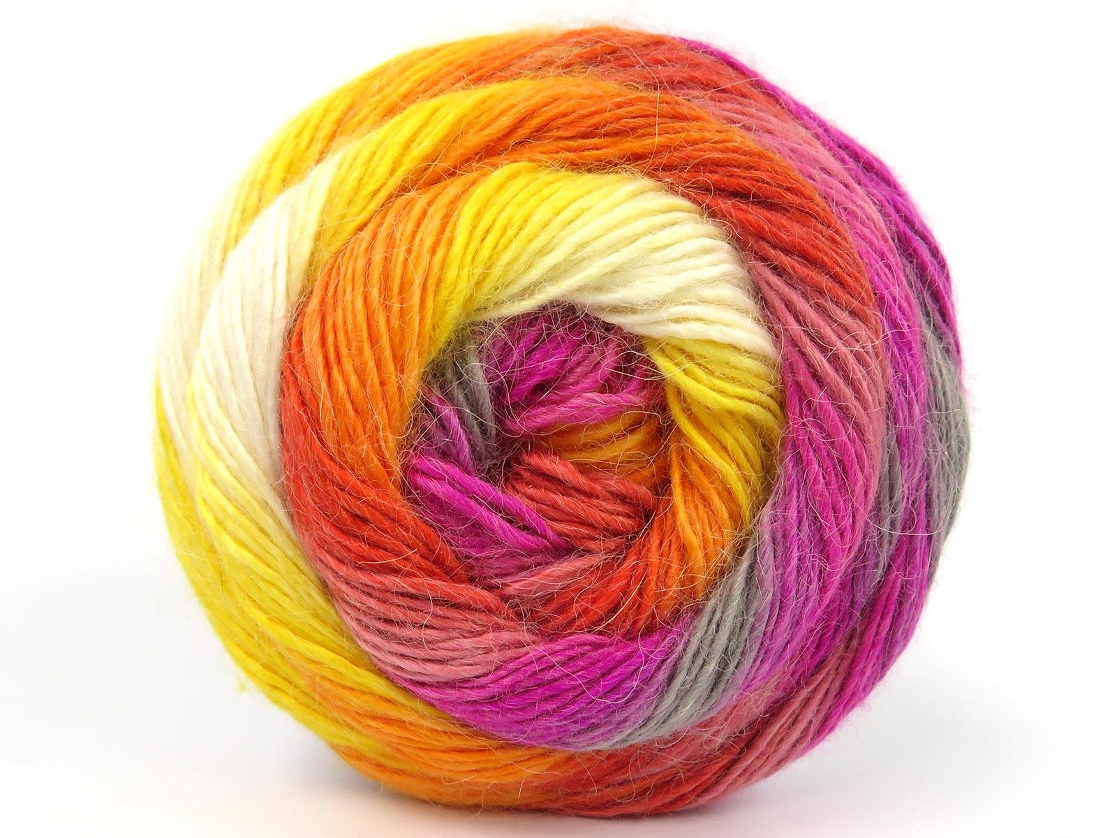 Lot of 2 x 150gr Skeins Ice Yarns CAKES ALPACA FINE (25% Alpaca) Yarn Multicolor