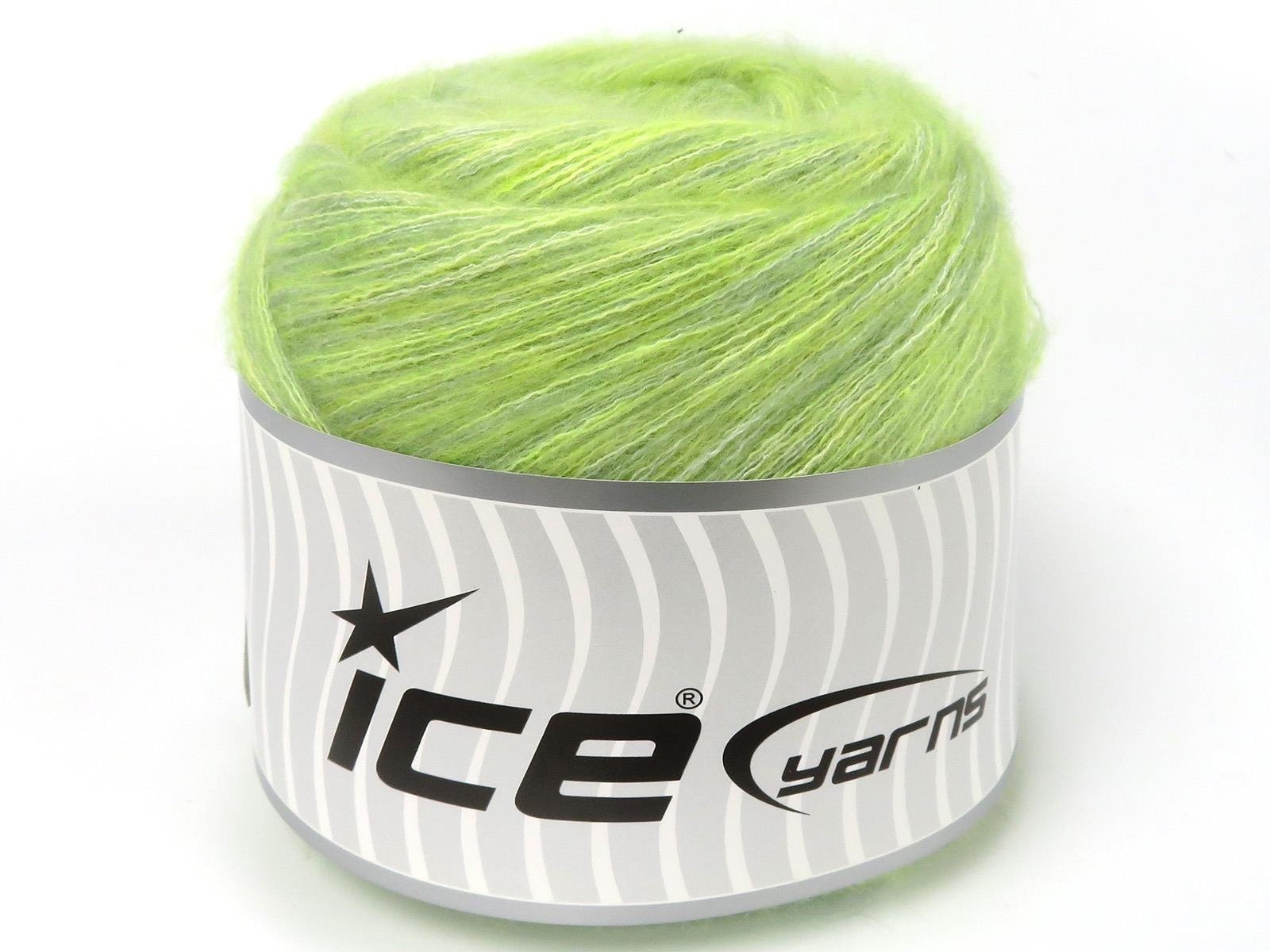 Lot of 2 x 150gr Skeins Ice Yarns CAKES TOMMY WOOL (10% Wool) Yarn Green Shades