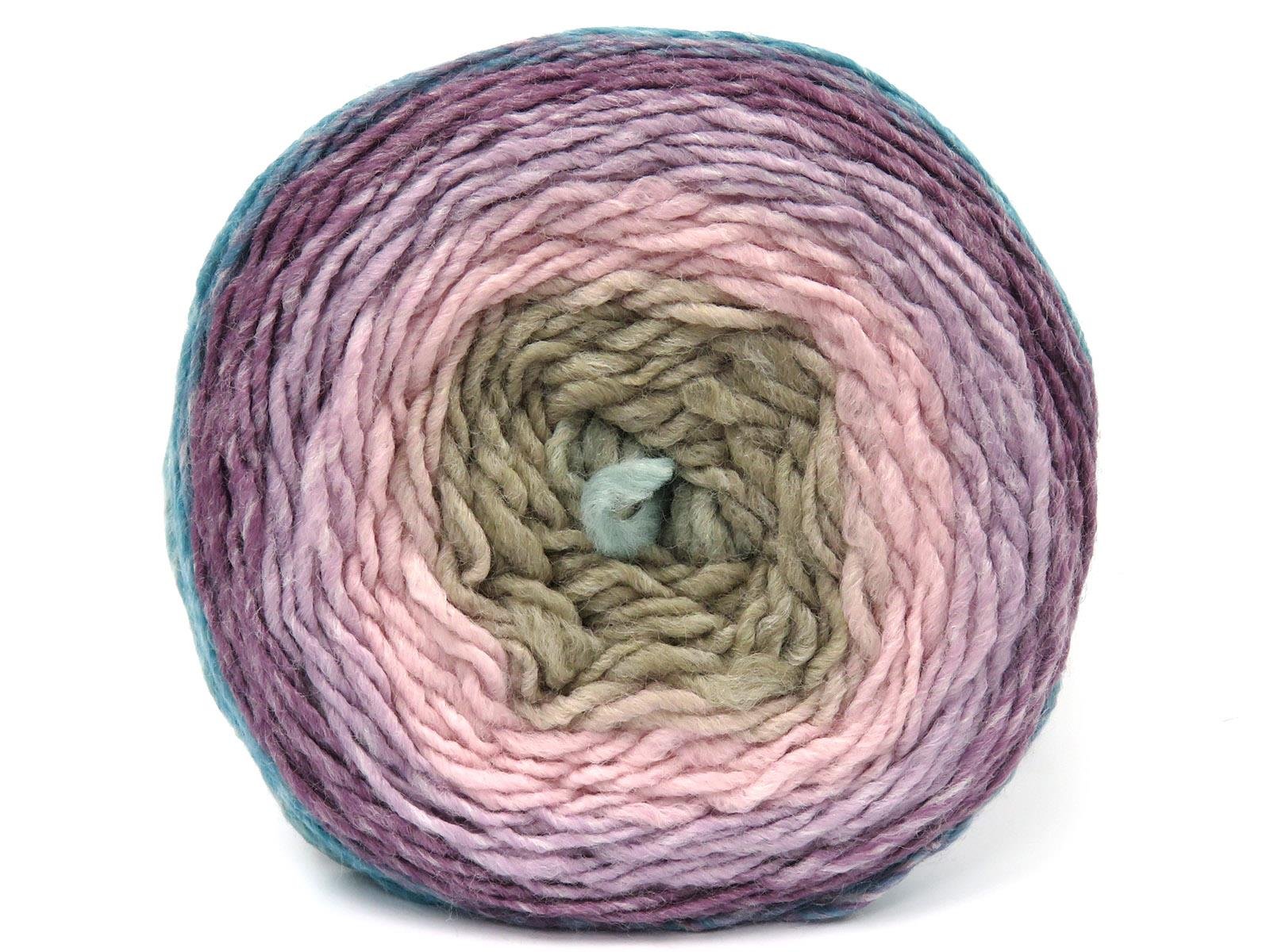 Lot of 2 x 150gr Skeins Ice Yarns CAKES GALAXY Yarn Light Camel Pink Lilac Shades Turquoise Shades