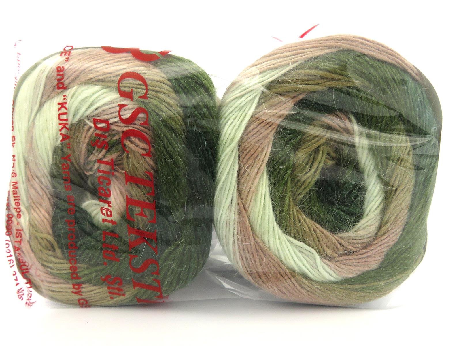Lot of 2 x 150gr Skeins Ice Yarns CAKES ALPACA FINE (25% Alpaca) Yarn Multicolor