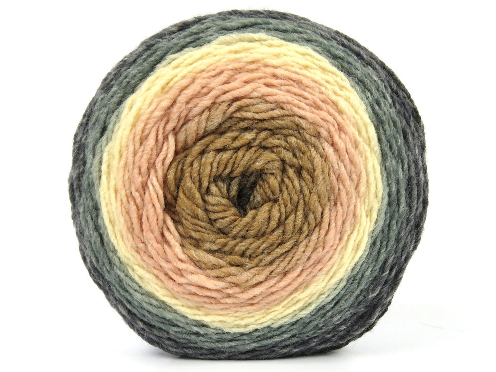 Lot of 2 x 150gr Skeins Ice Yarns CAKES GALAXY Yarn Grey Shades Mint Green Pink Cream Pink Camel