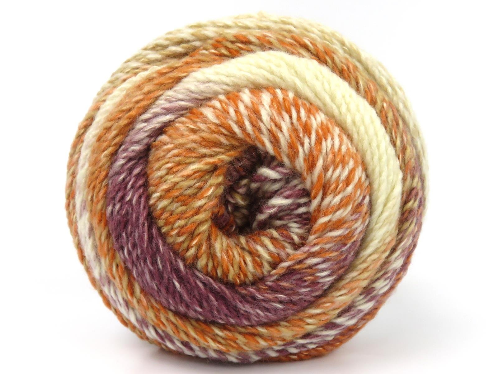 Lot of 2 x 200gr Skeins Ice Yarns MOSAIC COTTON Yarn Gold Shades Cream Maroon