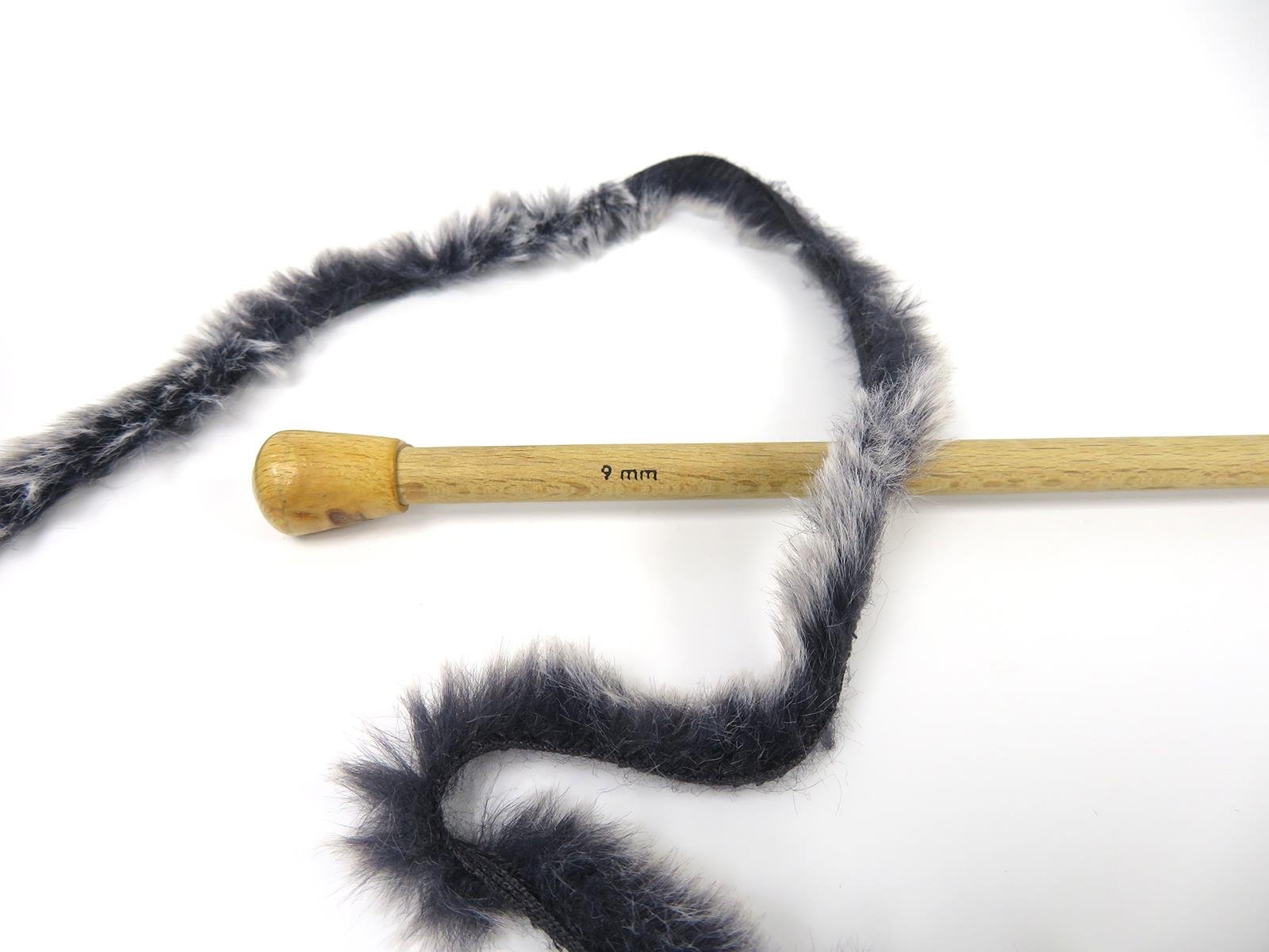 Lot of 3 x 100gr Skeins Ice Yarns BUNNY FUR Hand Knitting Yarn Navy White