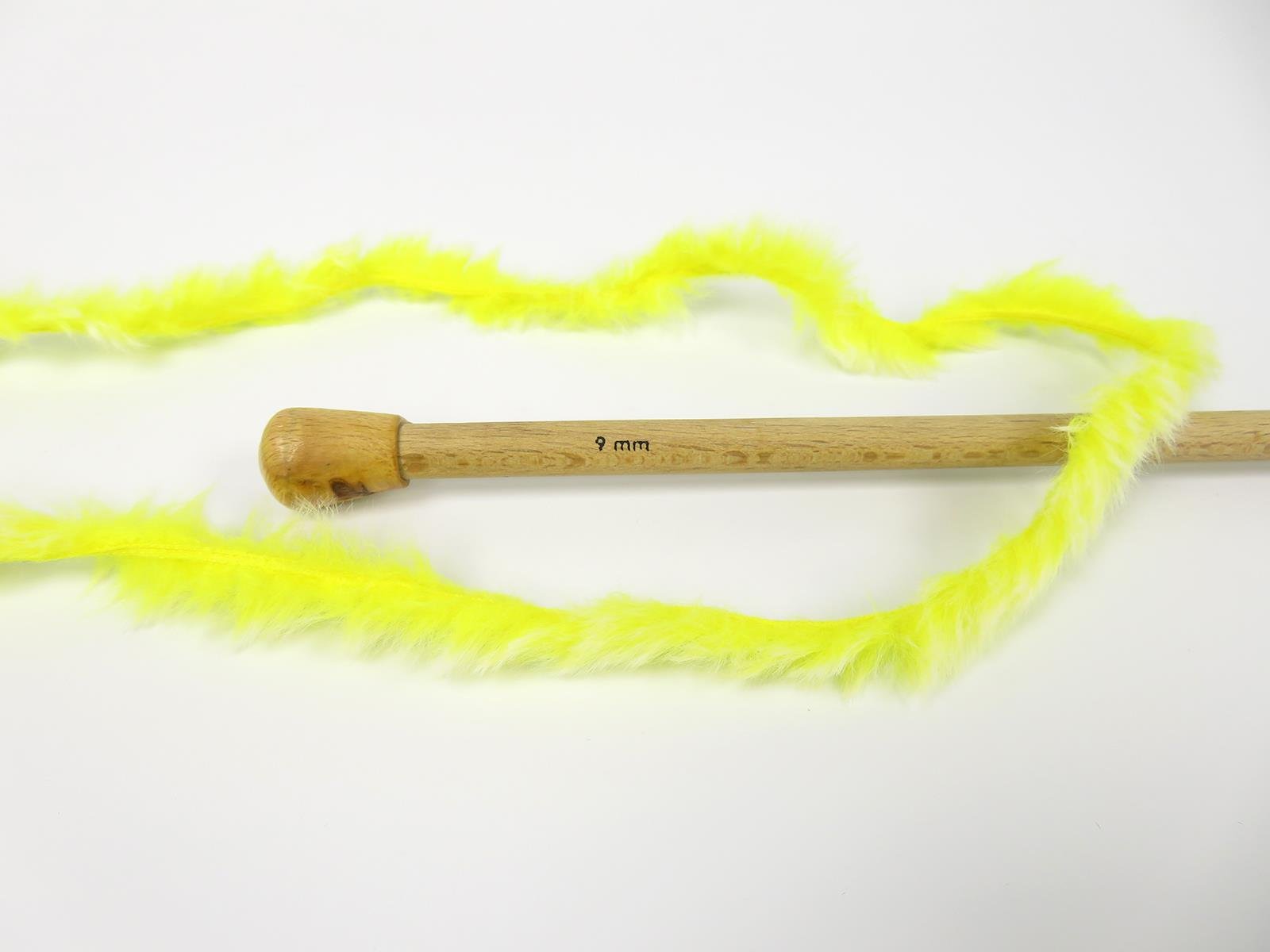 Lot of 3 x 100gr Skeins Ice Yarns BUNNY FUR Hand Knitting Yarn Neon Yellow