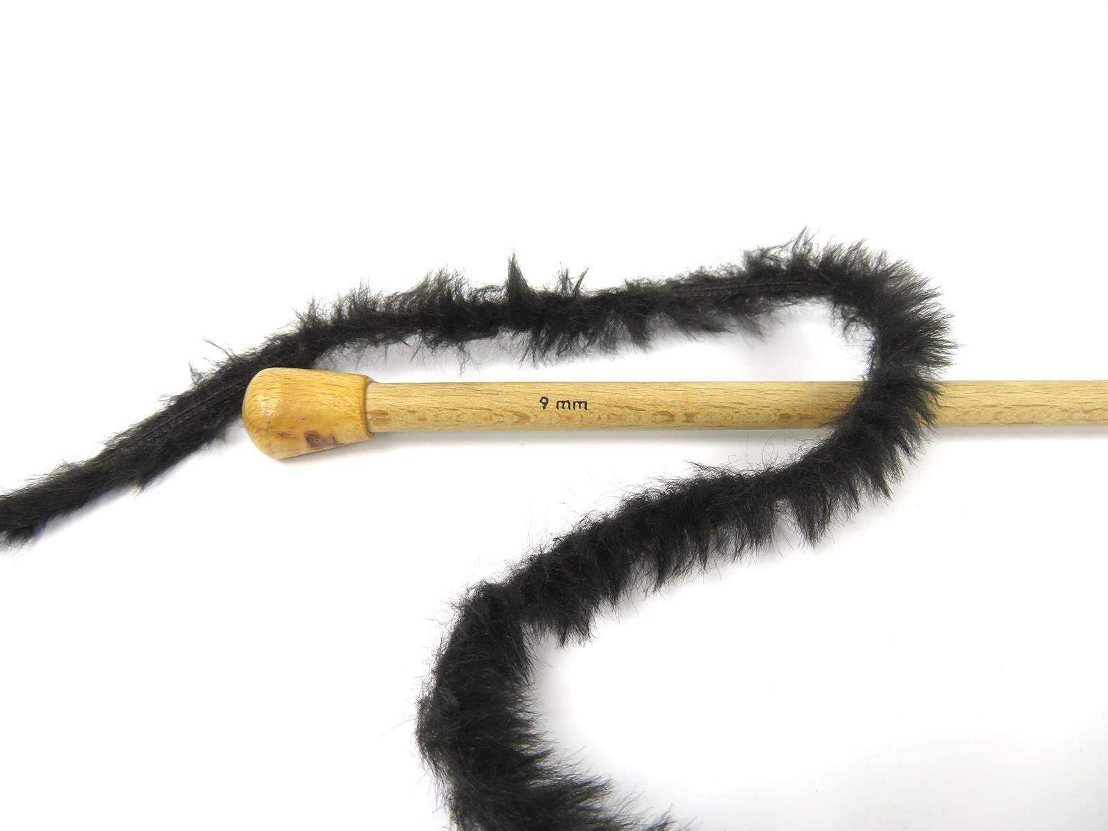 Lot of 3 x 100gr Skeins Ice Yarns BUNNY FUR Hand Knitting Yarn Black