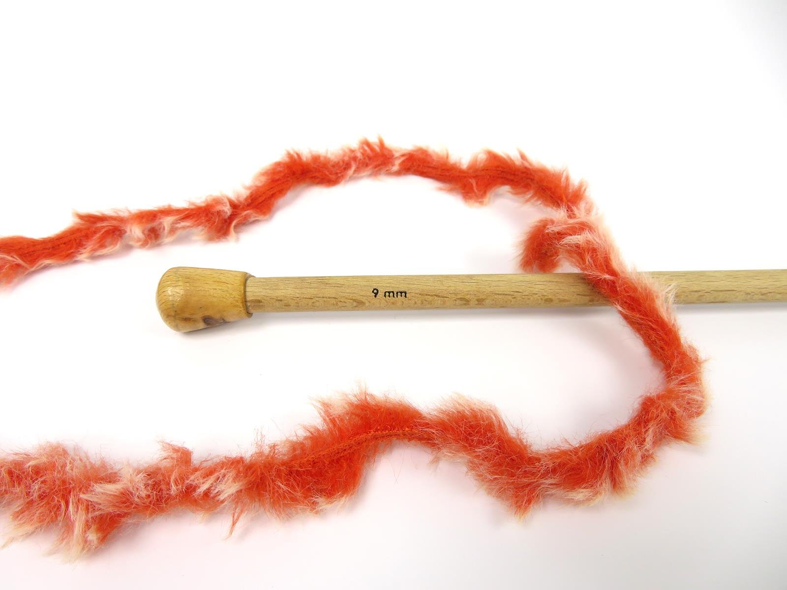 Lot of 3 x 100gr Skeins Ice Yarns BUNNY FUR Hand Knitting Yarn Orange