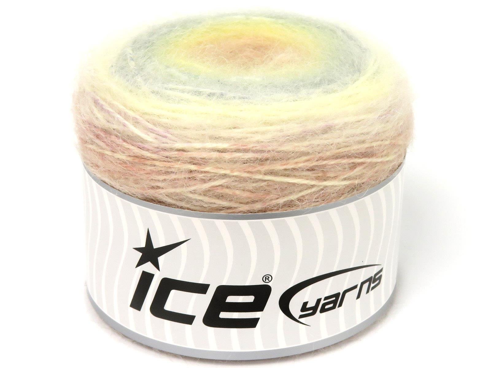 Lot of 3 x 100gr Skeins Ice Yarns CAKES ALPACA (25% Alpaca 25% Wool) Yarn Salmon Shades Yellow Shades Blue Shades