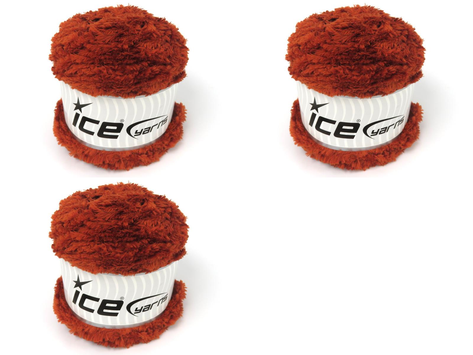 Lot of 3 x 100gr Skeins Ice Yarns CAKES PANDA Hand Knitting Yarn Copper