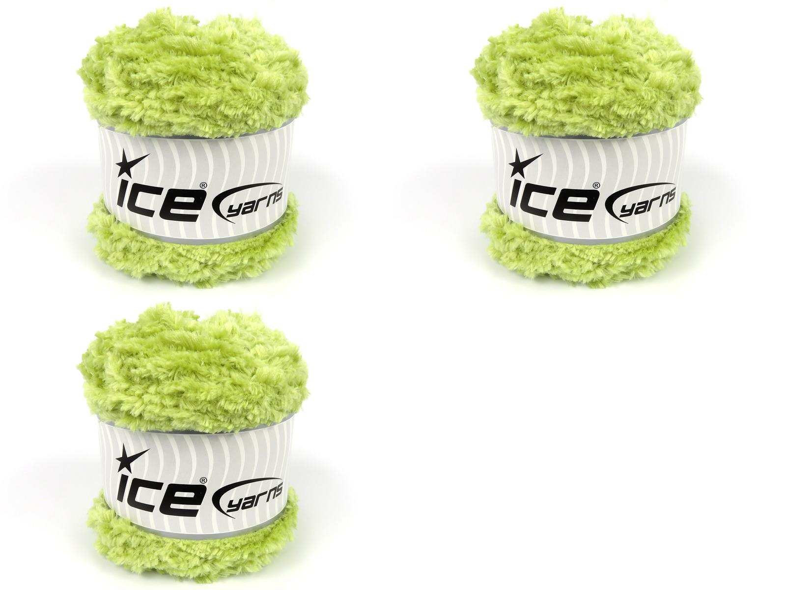 Lot of 3 x 100gr Skeins Ice Yarns CAKES PANDA (100% MicroFiber) Yarn Pistachio Green