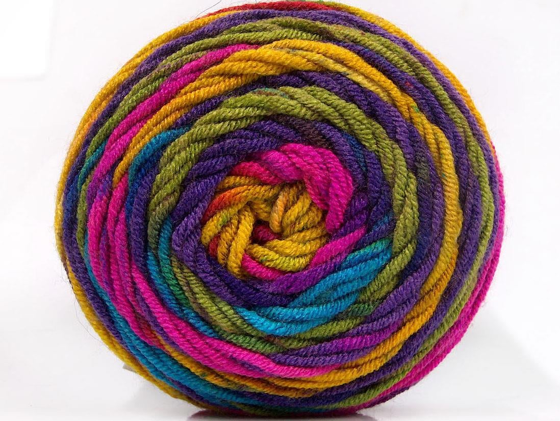 Lot of 3 x 100gr Skeins Ice Yarns CAKES BLUES Hand Knitting Yarn Rainbow