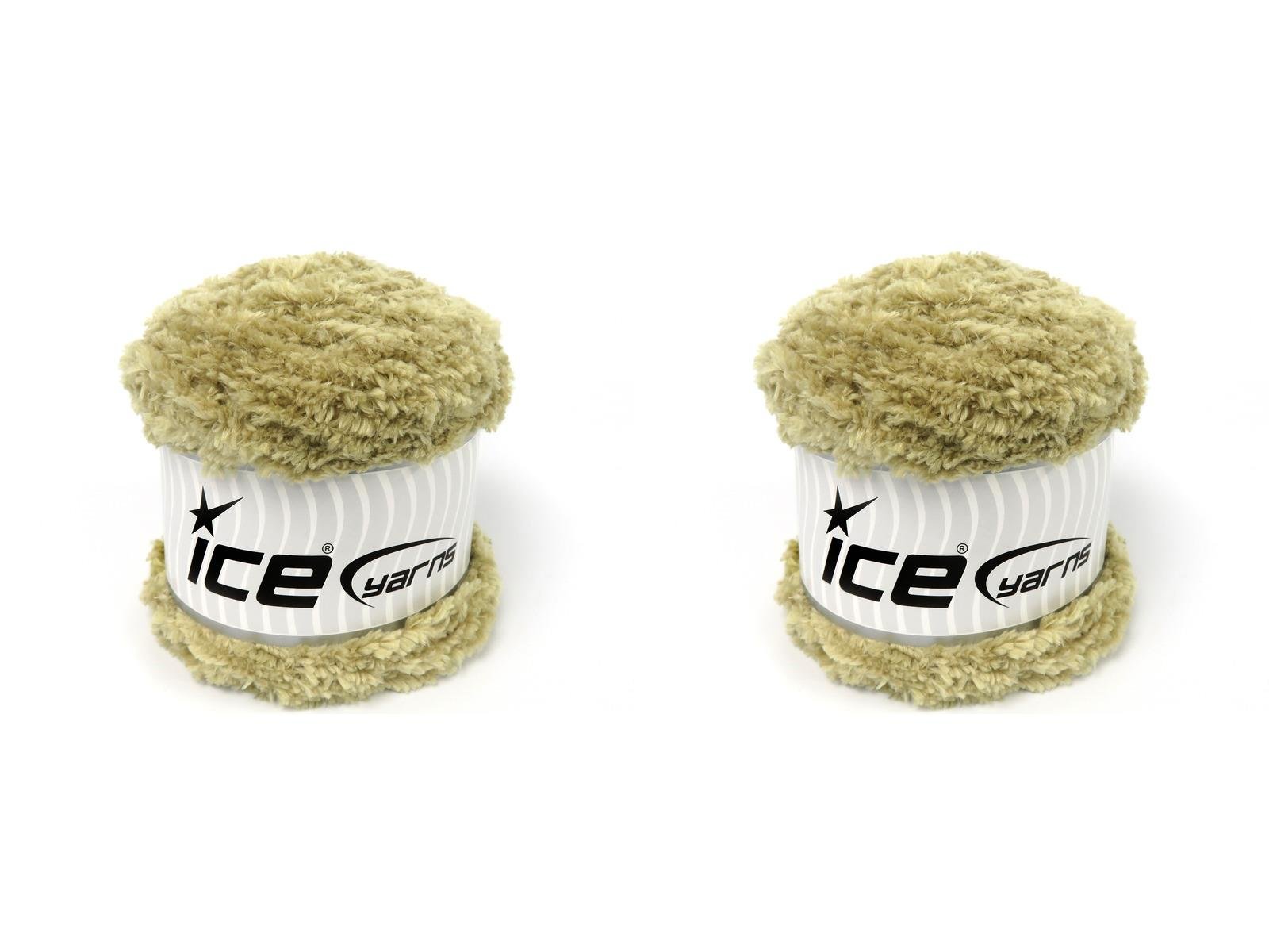 Lot of 3 x 100gr Skeins Ice Yarns CAKES PANDA (100% MicroFiber) Yarn Light Camel